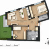 Urządzone 3 pokoje 58,28 m² z ogrodem 17 m² Włochy