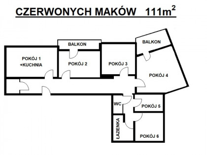 6 pokojowe mieszaknie, 2 Balkony, Łazienka + oddzielne WC Warszawa