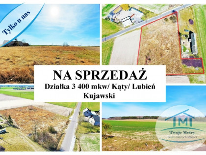 Działka rolna 3400 mkw/Kąty/Gmina Lubień Kujawski/Cena 99 000 zł