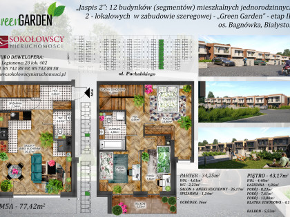 Ostanie wolne, dwupoziomowe mieszkanie 77,42 m2 z ogródkiem i miejscem postojowym