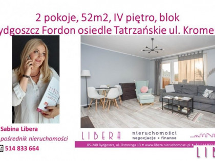 Mieszkanie na sprzedaż (woj. kujawsko-pomorskie). Bydgoszcz, Fordon, ul. M. Kromera, 300 000 PLN, 52,60 m2