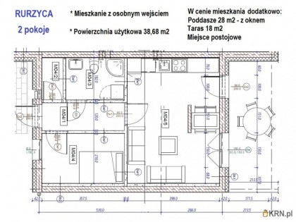 Mieszkanie na sprzedaż (woj. zachodniopomorskie). Rurzyca, 300 930 PLN, 38,68 m2