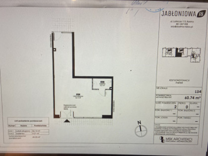 Wynajmę nowy lokal użytkowy, 60,33 m², Jabłoniowa (Jasień), parking