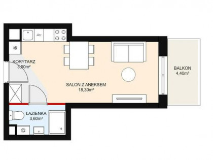 Cesja Nowe mieszkanie Kawalerka 25,4m2 z komórką i garażem