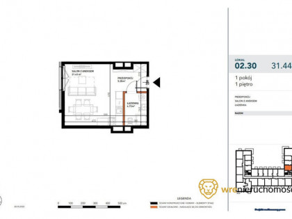 Mieszkanie na sprzedaż 31,44 m², piętro 3, oferta nr 547287 nowość
