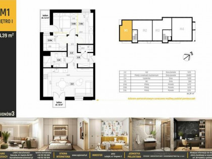Mieszkanie o pow. 64 m2 gotowe na II kwartał 2025 roku