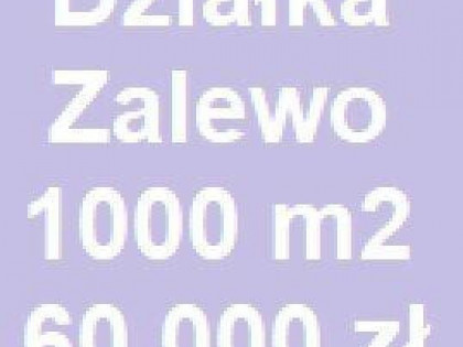 Działka budowlana - Zalewo - 1000 m2 - 60 000 zł