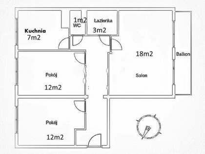 mieszkanie 3 pokojowe 62,6 m2 Wrocław Orzechowa 659000 zł