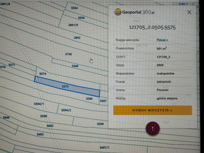 Sprzedam działkę rolną w Poroninie