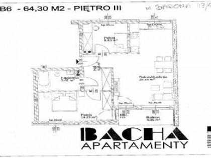 Apartament na sprzedaż Tychy ulica Barona. 64,3m2