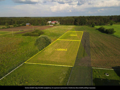 Działka budowlana Kaszuby 1000m2, Zamość gm. Karsin, piękna