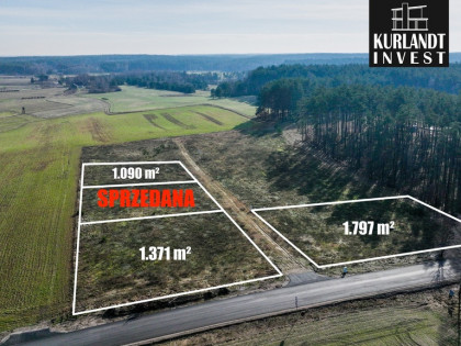 Działka 1.371 m² Brzozowe Błota Bory Tucholskie