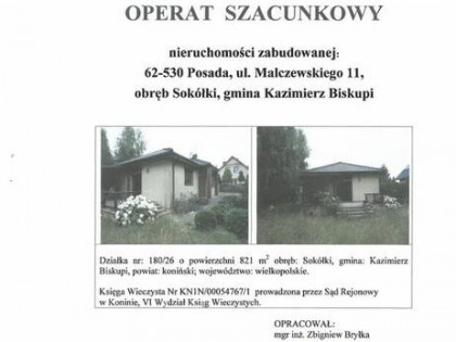 Syndyk sprzeda - dom Posada, ul. Malczewskiego 11