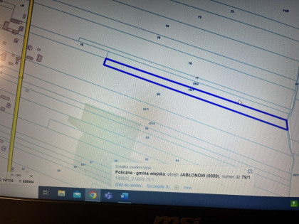 Działka rola 0,77 ha w Jabłonowie gm. Policzna.