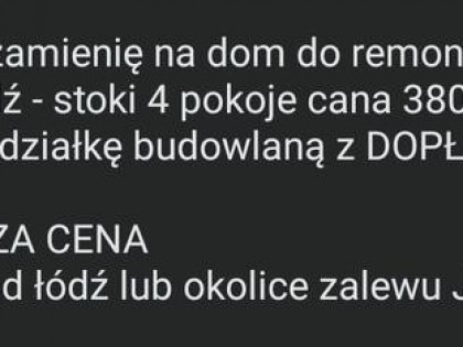 Zamienię lub sprzedam mieszkanie