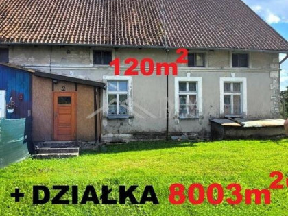 Pół bliźniaka 120m2 + duża działka 8000m2