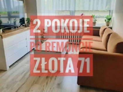 2 pokoje, 43.80m2, I p, po remoncie winda, ul. Złota 71