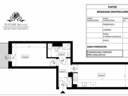 Mieszkanie 43,32m2, 2pokojowe z dwoma tarasami/ Wrocław Psie Pole Poświętne