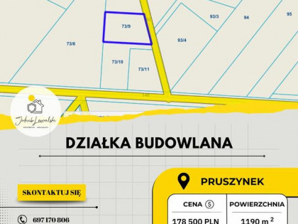 Pruszynek 9km od Siedlec - działka budowlana