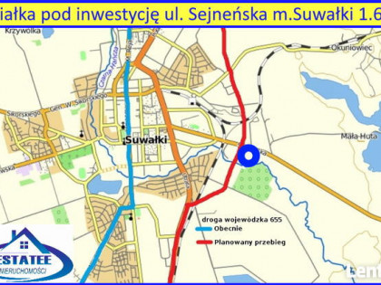 Działka pod inwestycję 1.6 ha, przy ul. Sejneńskiej , m. Suw