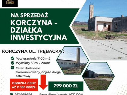 NOWA NIZSZA CENA! Działka inwestycyjna w Korczynie!