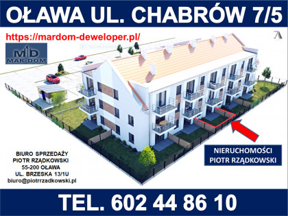 Oława mieszkanie z ogródkiem-parter-38,00m2CHABRÓW