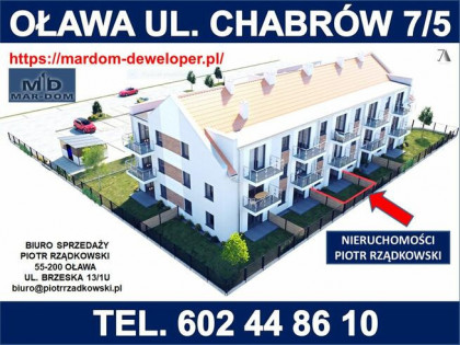 Oława mieszkanie z ogródkiem-parter-38,00m2CHABRÓW