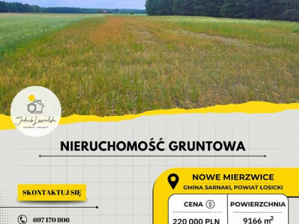 Nieruchomość gruntowa w miejscowości Nowe Mierzwice