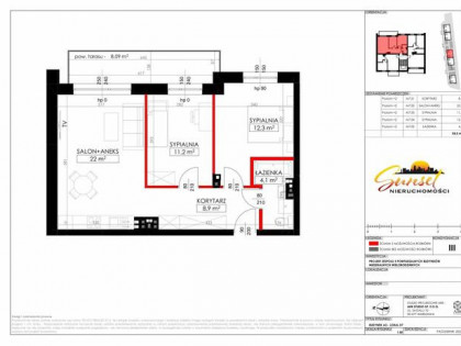 58,5m², 3-pokoje, Taras, ostanie piętro Marki, ul. Kościuszki