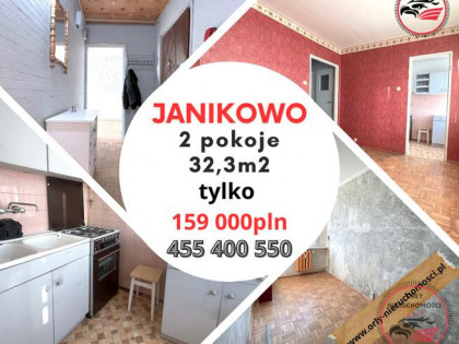 ​ATRAKCYJNA CENA TYLKO 4922 zł/m2-MIESZKANIE NA SPRZEDAŻ 2 POKOJE IVp JANIKOWO