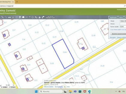 Sprzedam działkę w Mokrem koło Zamościa