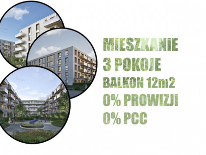 Katowice Paderewskiego 3 pokoje balkon 12m2