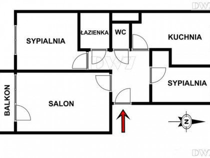 3 pokoje,oddzielna kuchnia,balkon,Białoprądnicka