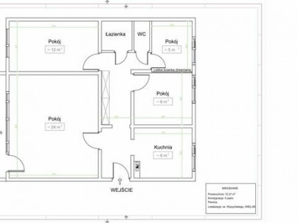 Sprzedam mieszkanie w Wieluniu os. Wyszyńskiego 72m2