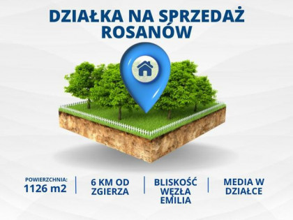 Działka budowlana Rosanów gm. Zgierz, Stefana