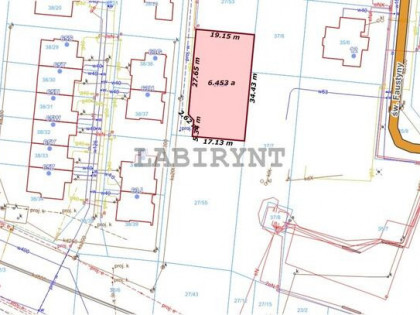 Parkitka, budowlanana, 645m2, wymiary 19x34, media