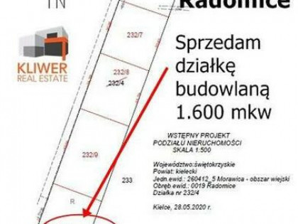 działka budowlana Radomice obręb MORAWICA, 1.681 mkw