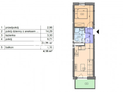 2 pokojowe rozkładowe