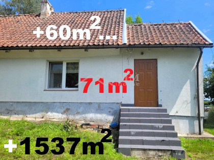 DOM Pół bliźniaka 71m2 + ładna działka 1500m2