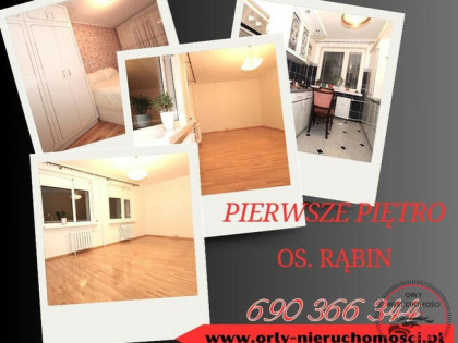 Komfortowe mieszkanie, osiedle Rąbin, 3 pokoje, PIERWSZE PIĘTRO, gotowe do zamie