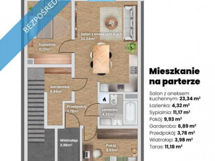 Mieszkanie Rzeszów Legionistów 63 m² + Ogród 30 m²