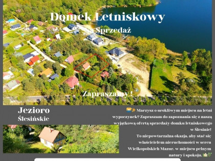 Ślesin – Domek letniskowy z widokiem na jezioro