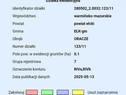 Działka z widokiem na jezioro
