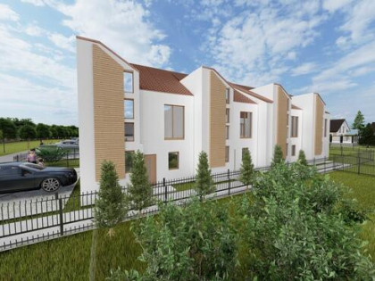 Nowoczesne segmenty z ogródkiem i miejscem postojowym