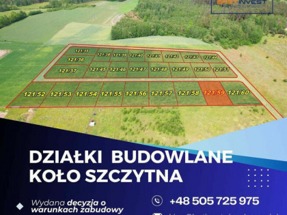 Pięknie położone działki budowlane koło Szczytna