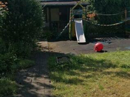 Działka ROD Jarzębina Altana murowana dwukondygnacyjna, wędz