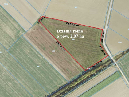 Atrakcyjna działka rolna 2,07 ha, Bukowa Śląska