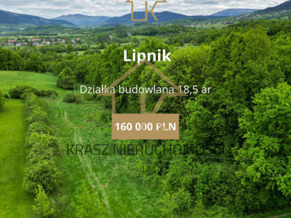 Piękna działka budowlna przy lese 18 ar w Lipniku
