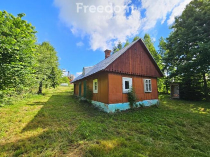 Duża działka 5093 m² z domem drewnianym