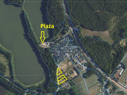Działka budowlana, MAZURY Woszczele nad JEZIOROREM